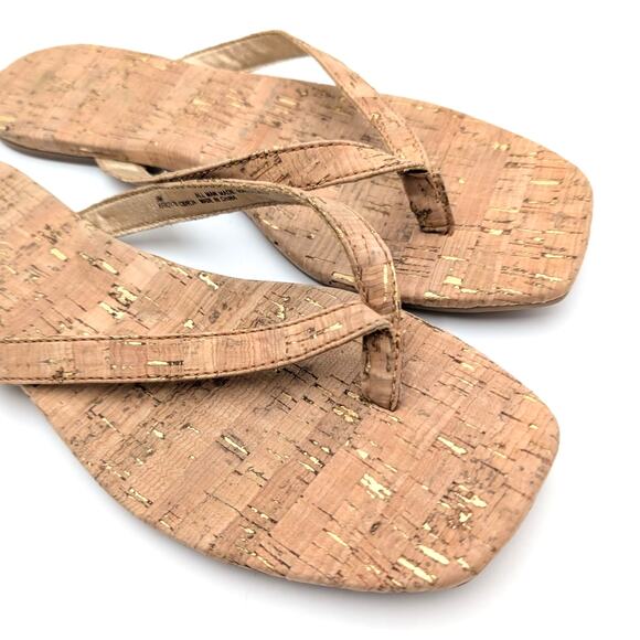 Korks Winnie Flip Flop Thong Sandals Women's Natural Cork Size US9M EU39.5 - Picture 9 of 11